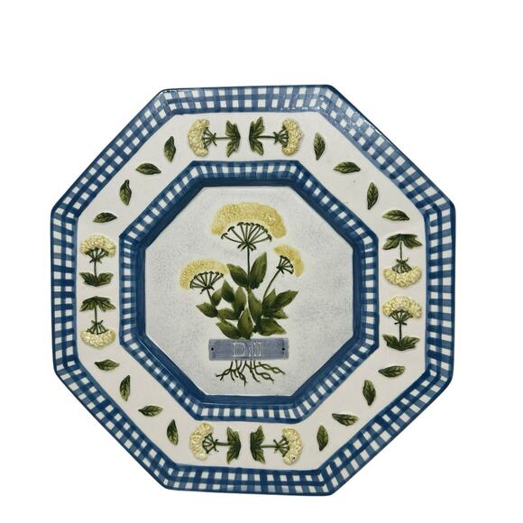 Yankee Candle Dill Herbs Decorative Plate Wall Handing Set Of 2 - Picture 3 of 10